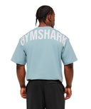 Power T-Shirt oversized fit Bench Blue - Unmatched Kicks - GYMSHARK