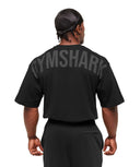 Power T-Shirt oversized fit Black/Asphalt Grey - Unmatched Kicks - GYMSHARK