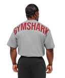 Power T-Shirt oversized fit Charcoal Core Marl/Sets Red - Unmatched Kicks - GYMSHARK