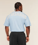 Power T-Shirt oversized fit Chilled Blue - Unmatched Kicks - GYMSHARK