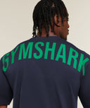 Power T-Shirt oversized fit Heavy Blue/Track Green - Unmatched Kicks-GYMSHARK