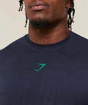 Power T-Shirt oversized fit Heavy Blue/Track Green - Unmatched Kicks-GYMSHARK