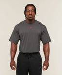 Power T-Shirt oversized fit Onyx Grey/Bold Orange - Unmatched Kicks-GYMSHARK