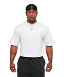 Power T-Shirt oversized fit White - Unmatched Kicks - GYMSHARK