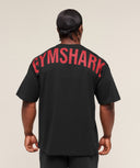 Power TShirt Black/Conditioning Red - Unmatched Kicks - GYMSHARK