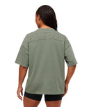 Power Washed Oversized T-Shirt oversized fit Deep Petrol Blue/Acid Wash Small Ball - Unmatched Kicks - GYMSHARK