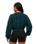 Power Washed Sweat Top oversized fit Deep Petrol Blue/Acid Wash Small Ball - Unmatched Kicks - GYMSHARK