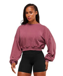 Power Washed Sweat Top oversized fit Reset Pink/Acid Wash Small Ball - Unmatched Kicks - GYMSHARK