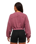 Power Washed Sweat Top oversized fit Reset Pink/Acid Wash Small Ball - Unmatched Kicks - GYMSHARK