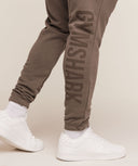 Power Wordmark Joggers oversized fit Soft Brown - Unmatched Kicks - GYMSHARK