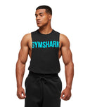 Prime Drop Arm Tank slim fit Black/Brand Blue - Unmatched Kicks - GYMSHARK