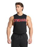 Prime Drop Arm Tank slim fit Black/Vivid Red - Unmatched Kicks - GYMSHARK