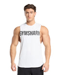 Prime Drop Arm Tank slim fit White - Unmatched Kicks - GYMSHARK