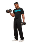Prime T-Shirt muscle fit Black/Brand Blue - Unmatched Kicks - GYMSHARK
