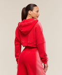 Pump Washed Zip Through Hoodie oversized fit Carmine Red/Soft White - Unmatched Kicks - GYMSHARK