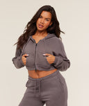 Pump Zip Through Hoodie - GS Cool Brown/WASH - Unmatched Kicks - GYMSHARK