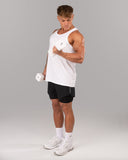 Racer Tank - White - Unmatched Kicks - Alphalete