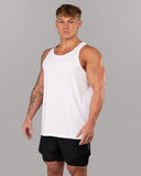 Racer Tank - White - Unmatched Kicks - Alphalete