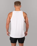 Racer Tank - White - Unmatched Kicks - Alphalete