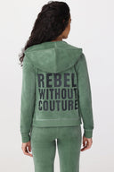 Rebel Without Couture Heritage Hoodie Dark Forest - Unmatched Kicks - Juicy Couture