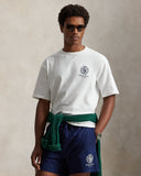 Relaxed Fit Jersey Graphic T-Shirt White - Unmatched Kicks - ralph lauren
