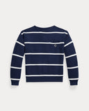 Relaxed Fit Mesh - Knit Cotton Sweater Navy Combo - Unmatched Kicks - ralph lauren