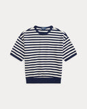 Relaxed Fit Striped Fleece Sweatshirt Newport Navy/White - Unmatched Kicks - ralph lauren