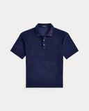 Relaxed Fit Terry Polo Shirt Newport Navy - Unmatched Kicks - ralph lauren