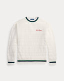 Relaxed Fit Textured Jacquard Pullover White - Unmatched Kicks - ralph lauren