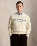 Relaxed Fit Wool-Cotton Sweater Andover Cream - Unmatched Kicks-ralph lauren