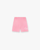 Represent Owners Club Script Mesh Shorts - Pink - Unmatched Kicks - REPRESENT
