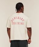 Retro Collegiate T-Shirt oversized fit Tinted White - Unmatched Kicks - GYMSHARK