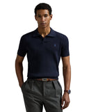 Rib - Knit Cotton Johnny - Collar Sweater Navy Heather - Unmatched Kicks - ralph lauren