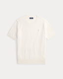 Rib - Knit Cotton Short - Sleeve Sweater Estate Cream - Unmatched Kicks - ralph lauren