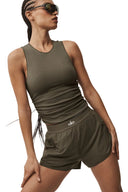 Ribbed En Pointe Tank - Olive Tree - Unmatched Kicks - ALO