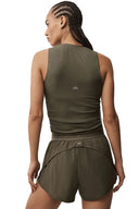 Ribbed En Pointe Tank - Olive Tree - Unmatched Kicks - ALO
