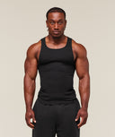 Ribbed Tank 1PK muscle fit Black - Unmatched Kicks-GYMSHARK