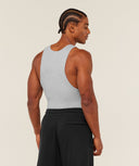 Ribbed Tank 1PK muscle fit Light Grey Core Marl - Unmatched Kicks-GYMSHARK