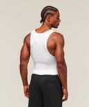 Ribbed Tank 1PK muscle fit White - Unmatched Kicks-GYMSHARK