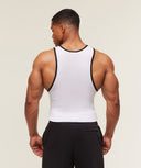 Ribbed Tank 1PK muscle fit White/Black - Unmatched Kicks-GYMSHARK