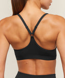 Ruched Sports Bra 2.0 medium support Black - Unmatched Kicks-GYMSHARK