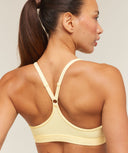 Ruched Sports Bra 2.0 medium support Butter Yellow - Unmatched Kicks-GYMSHARK