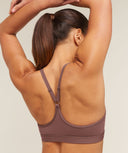 Ruched Sports Bra 2.0 medium support Espresso Brown - Unmatched Kicks-GYMSHARK