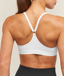 Ruched Sports Bra 2.0 medium support White - Unmatched Kicks-GYMSHARK