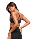 Ruched Sports Bra medium support Cherry Purple - Unmatched Kicks - GYMSHARK