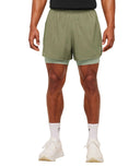 Running 4" 2in1 Shorts regular fit Grounded Green / Haze Green - Unmatched Kicks - GYMSHARK