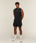 Running Boxy Tank boxy fit Black - Unmatched Kicks-GYMSHARK