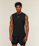 Running Boxy Tank boxy fit Black - Unmatched Kicks-GYMSHARK