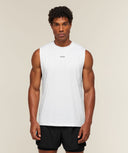 Running Boxy Tank boxy fit White - Unmatched Kicks-GYMSHARK