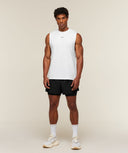 Running Boxy Tank boxy fit White - Unmatched Kicks-GYMSHARK